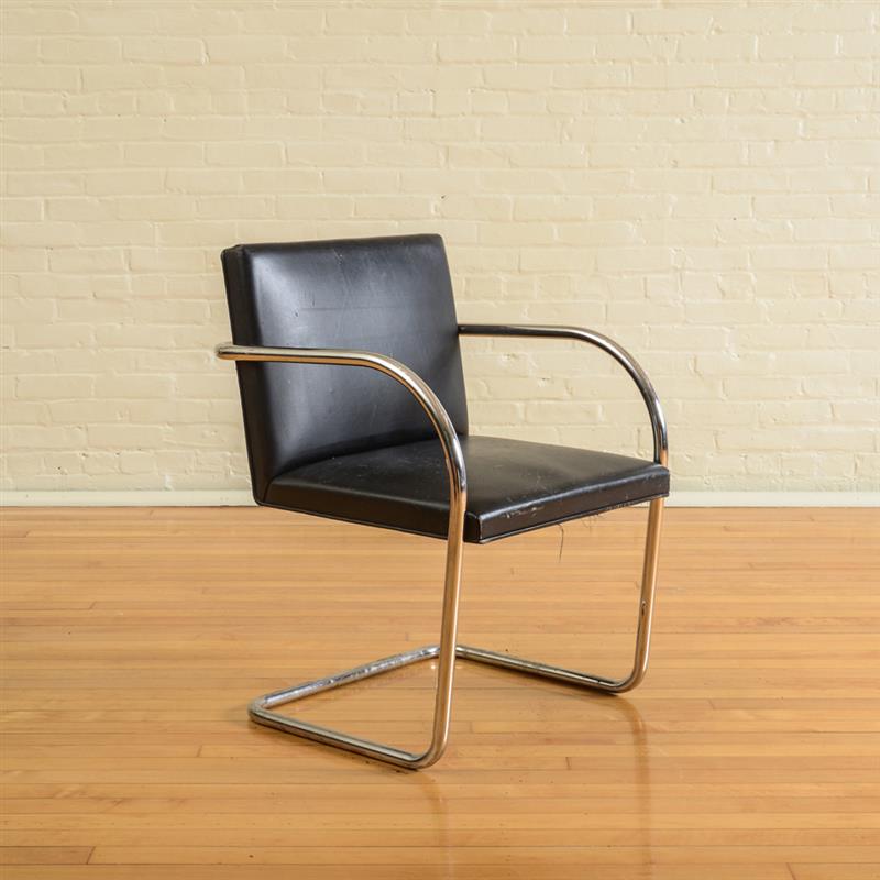 Appraisal: MIES VANDER ROHE BRNO CHAIR KNOLL IN TERNATIONAL The chrome