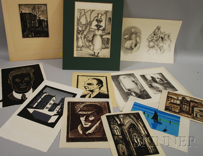 Appraisal: Lot of Eleven Prints Including Works by Eliza Draper Gardiner