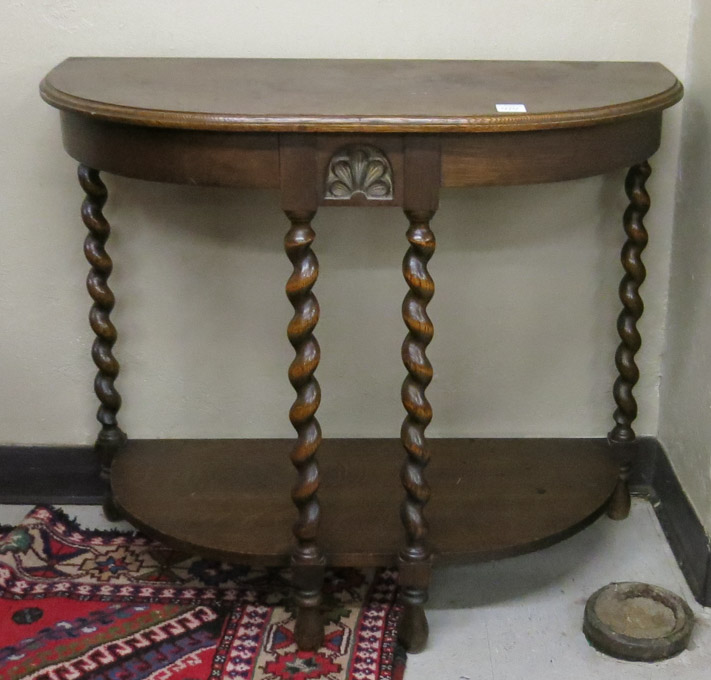 Appraisal: AN OAK CONSOLE TABLE English early th century featuring a