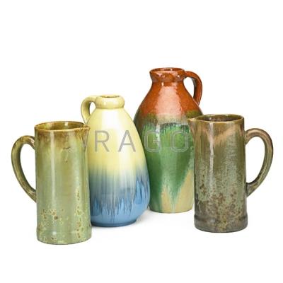 Appraisal: FULPER Four pitchers flambe and Leopard Skin Crystalline glazes Flemington