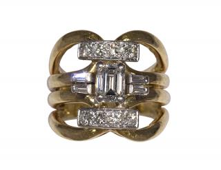 Appraisal: Diamond yellow and white gold ring Diamond yellow and white