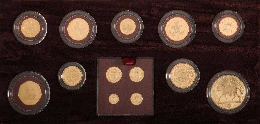 Appraisal: ELIZABETH II GOLDEN JUBILEE GOLD PROOF SET including Maundy cased