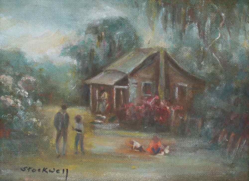 Appraisal: STOCKWELL Catherine American - Florida Cabin with Black Family Oil