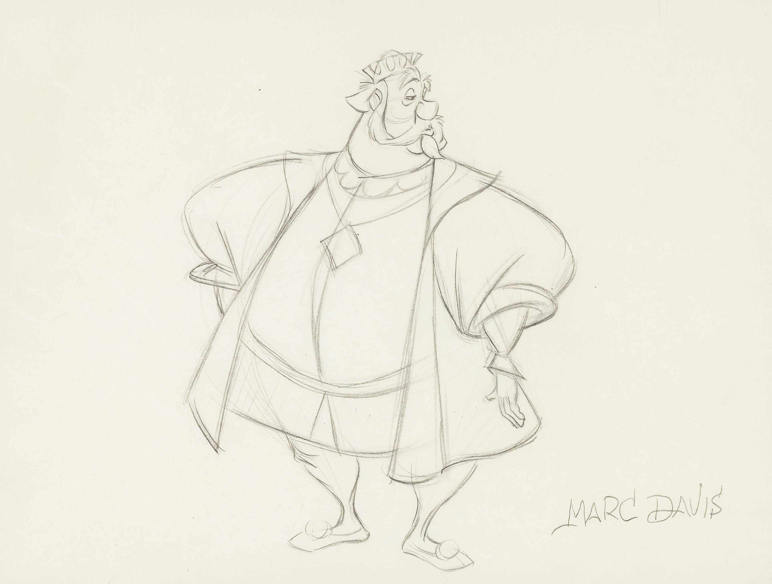 Appraisal: Animation Art Three rough animation drawings from Sleeping Beauty graphite