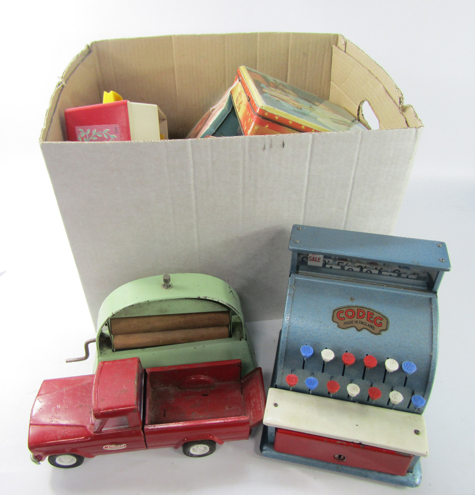 Appraisal: Various vintage and later tin plate toys including a Kodak