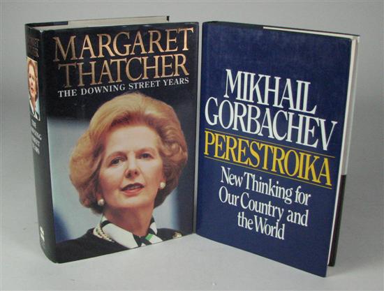 Appraisal: Two Autographed Political Books Perestroika signed by Mikhail Gorbachev stated