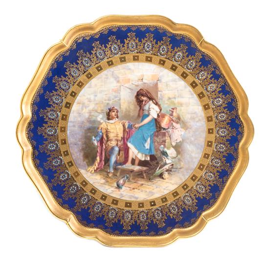 Appraisal: Sale Lot A Royal Vienna Porcelain Charger depicting a courting