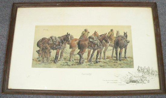 Appraisal: Charles J Payne Snaffles Gunnerssigned artist proof lithograph cm x