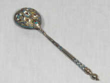 Appraisal: Russian Interest A Russian silver and enamel spoon hallmarked St