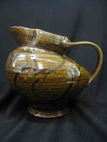 Appraisal: Southern Pottery Pitcher duck decoration '' excellent