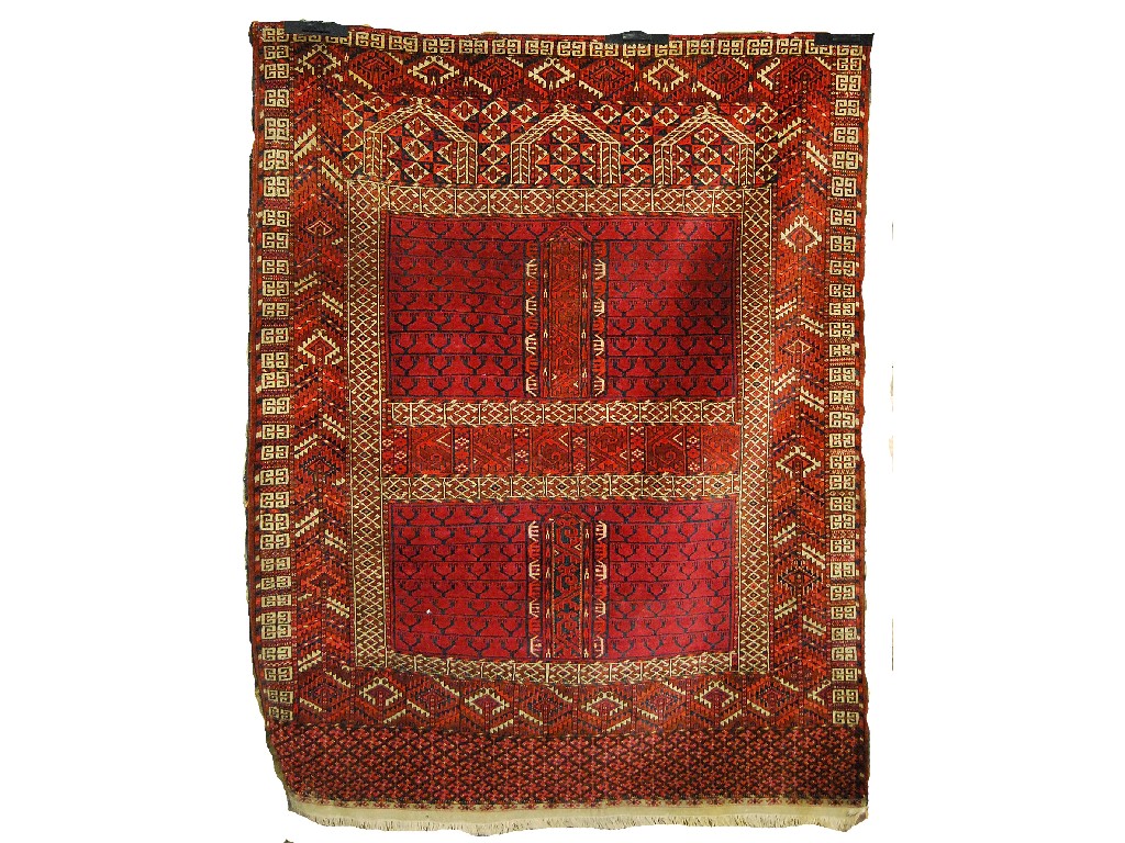 Appraisal: Turkoman Tekke ensi-Hatchili rug st quarter th century