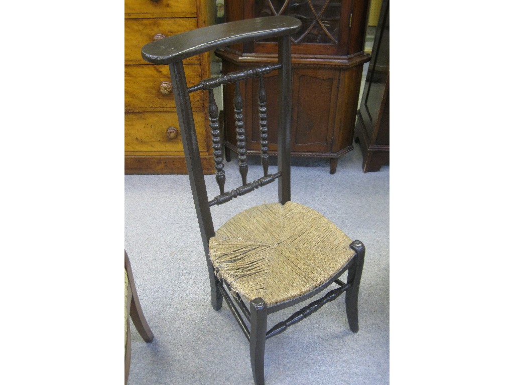 Appraisal: Rush seated kitchen chair