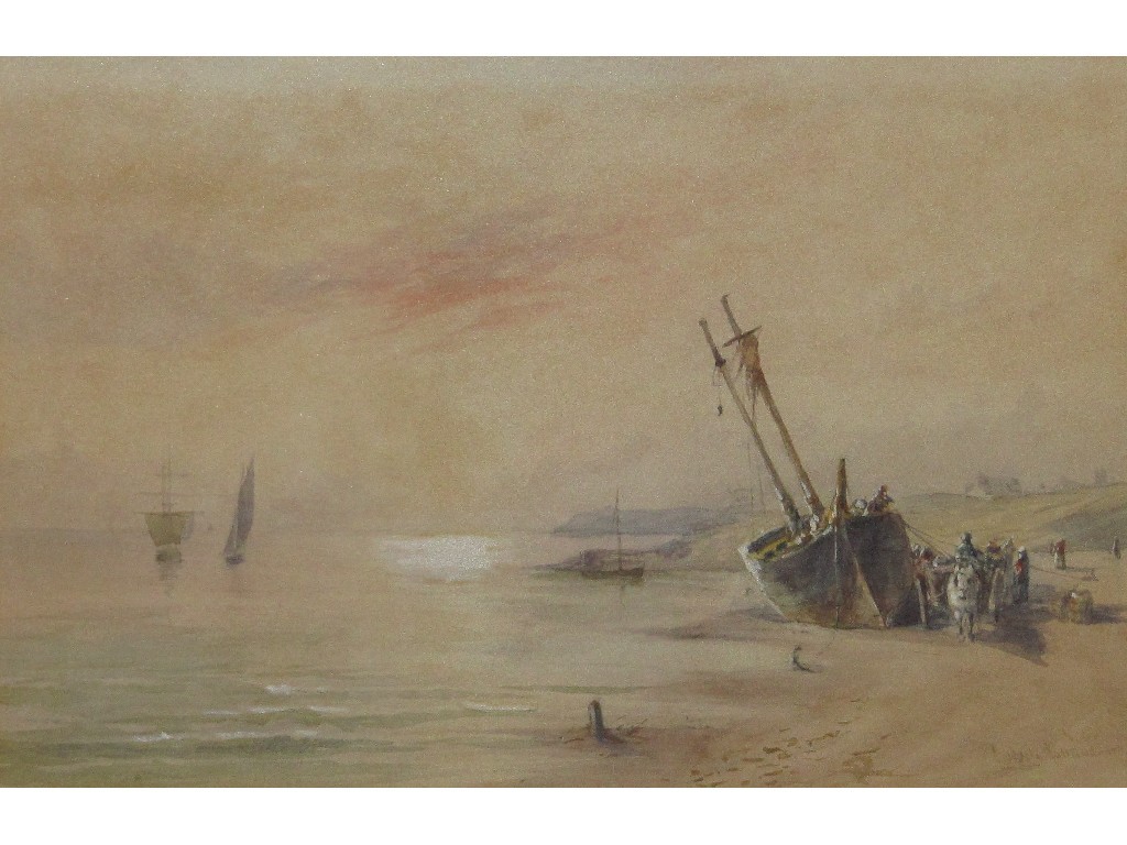 Appraisal: Watercolour coastal scene indistinctly signed lower right