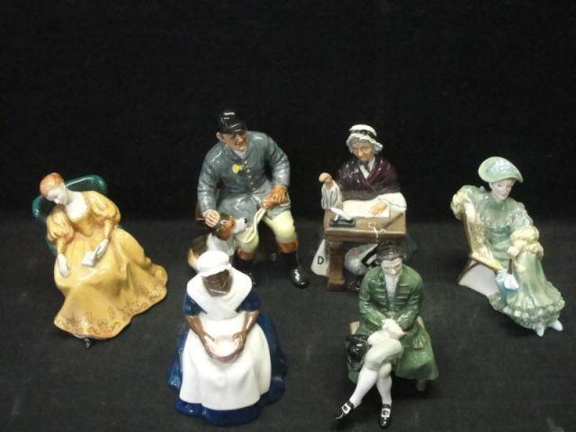 Appraisal: ROYAL DOULTON Seated Figurines Series HN HN HN HN HN