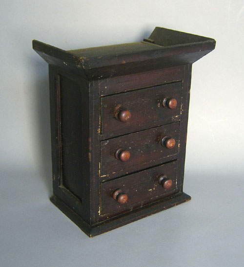 Appraisal: Pine table top cabinet late th c h w