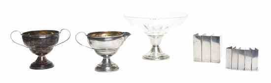 Appraisal: An American Sterling Silver Creamer and Sugar Set weighted together