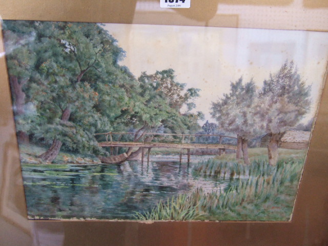 Appraisal: Arthur Anderson Fraser - River scene watercolour signed with monogram