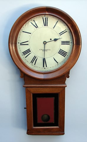 Appraisal: day time only weight driven walnut case H