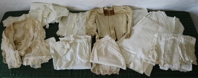 Appraisal: PIECES OF WOMEN'S TH C CLOTHING INCLUDING UNDERGARMENTS AND BODICES