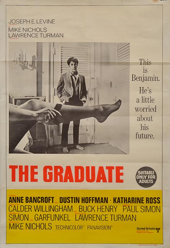 Appraisal: TWO MOVIE POSTERS FOR THE GRADUATE UNITED ARTISTS including one