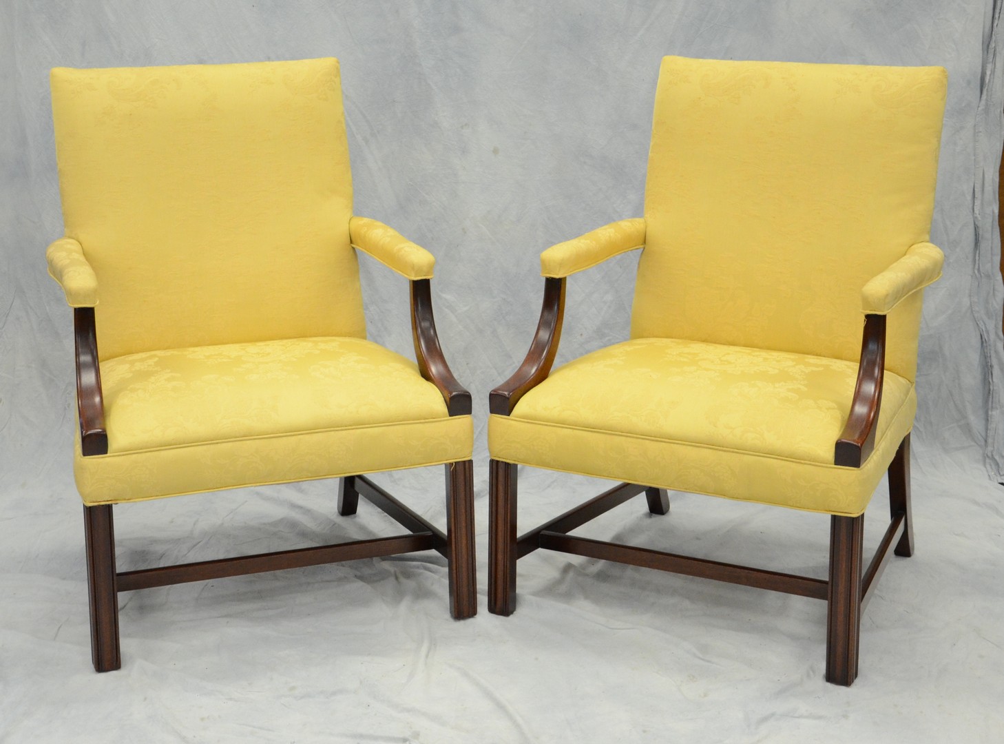 Appraisal: Pr Hickory Martha Washington lolling chairs h