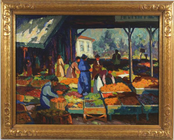 Appraisal: John Christopher Smith American Irish - L A Fruit Market