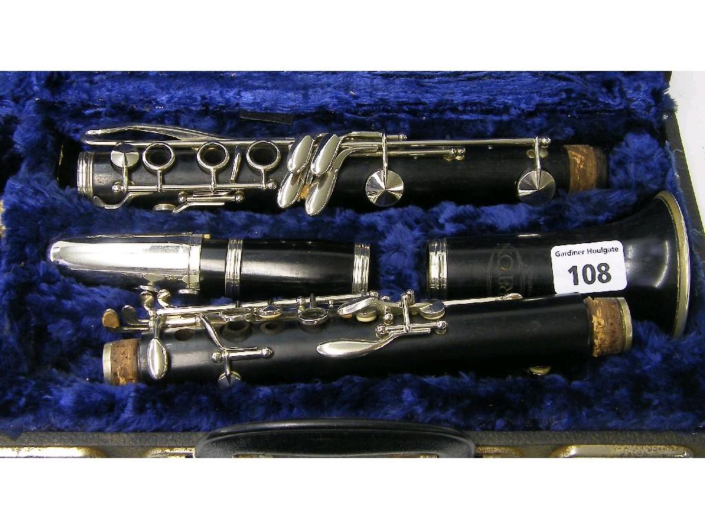 Appraisal: th century blackwood clarinet by Corton no case