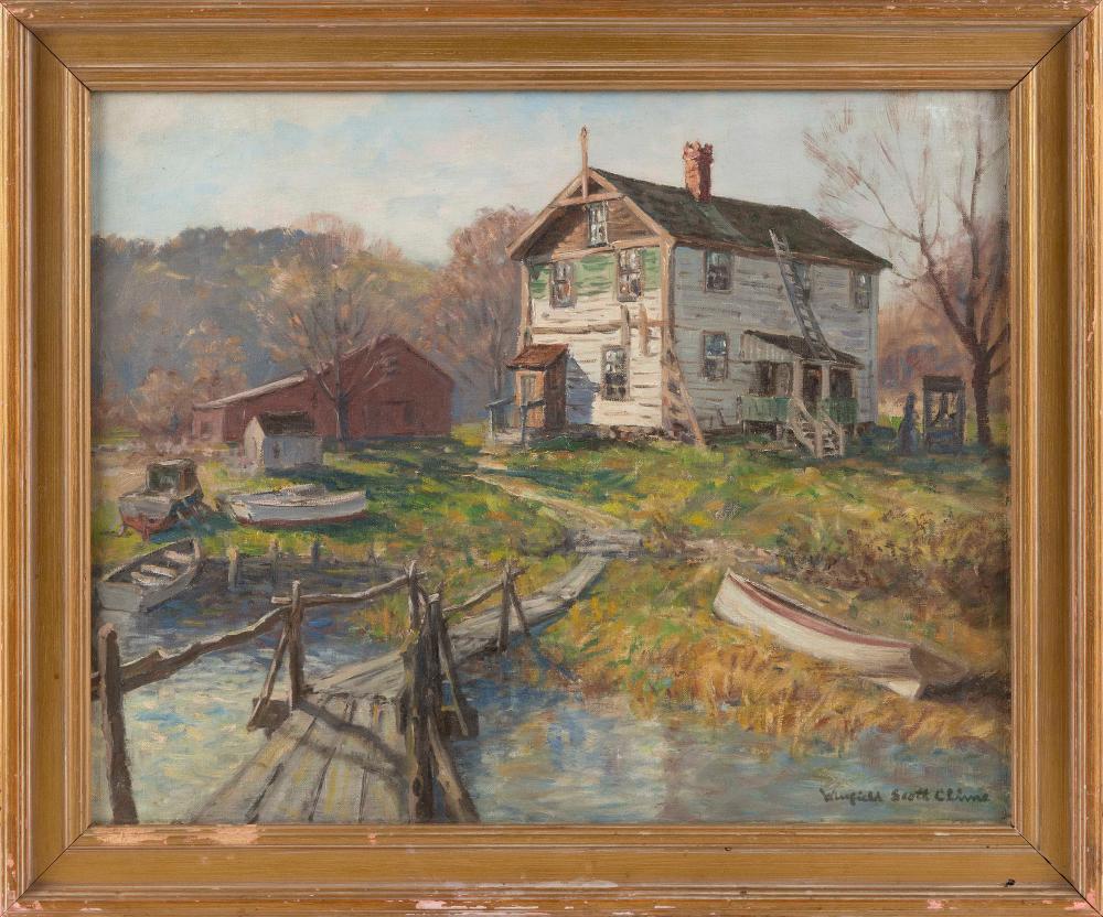 Appraisal: WINFIELD SCOTT CLIME CONNECTICUT - OLD HOUSE BY THE WATER