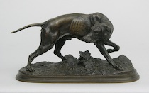 Appraisal: Pierre Jules Mene French - Chien Braque Seul cast bronze