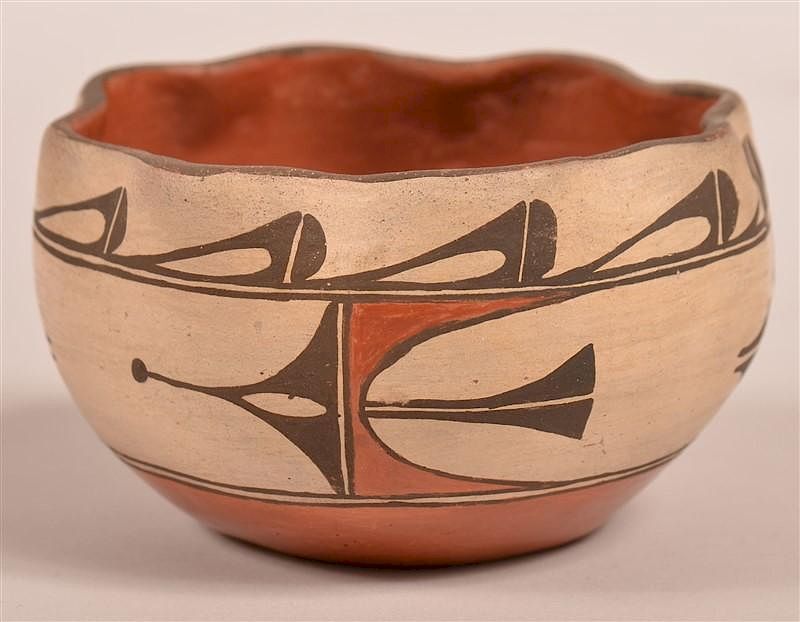 Appraisal: Vintage Acoma Indian Pottery Vessel Vintage Acoma Indian Pottery Vessel