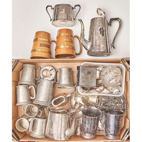 Appraisal: Miscellaneous plated ware to include a Victorian tea and coffee