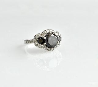 Appraisal: Lady's K White Gold Dinner Ring with a car Lady's