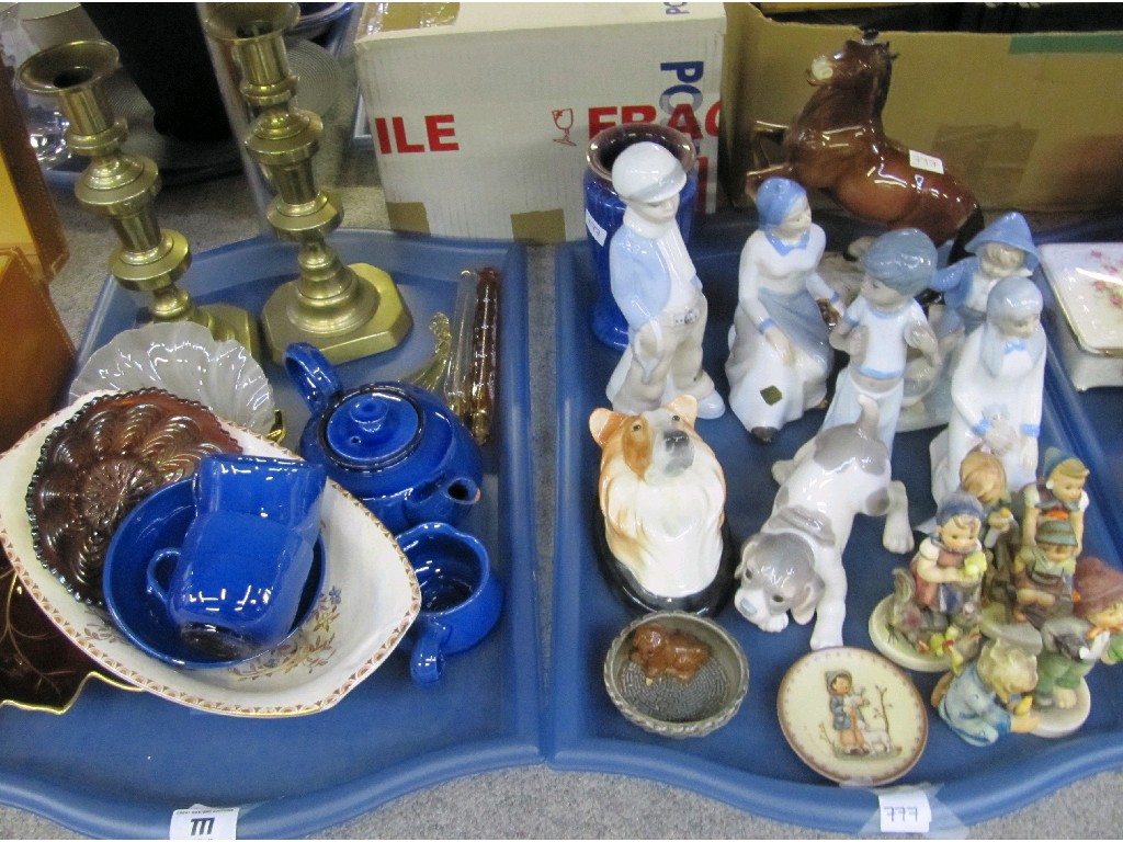 Appraisal: Lot comprising two trays of ceramics and glassware to include