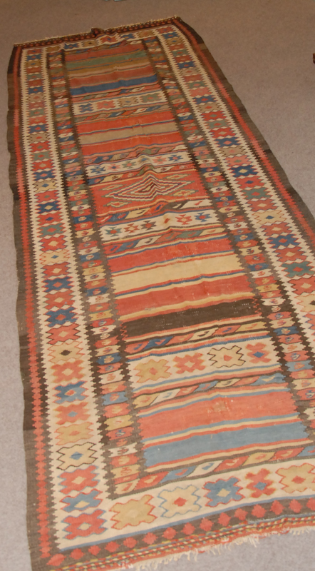 Appraisal: A Kilim Antique Rug Worn ' x '