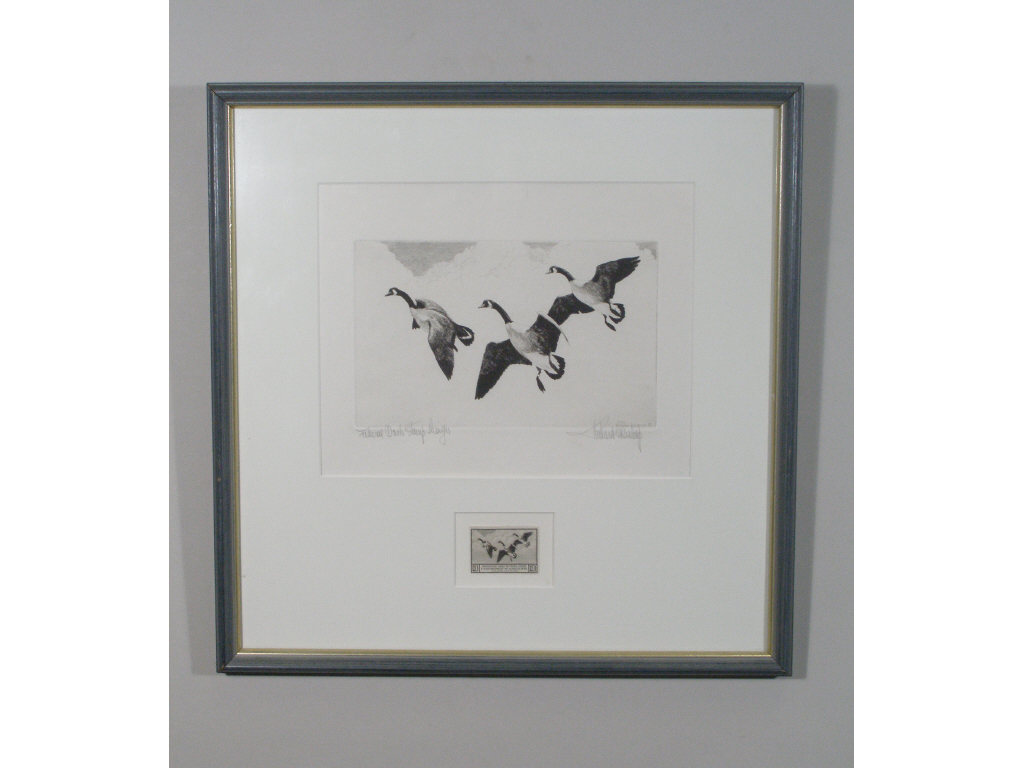 Appraisal: Federal Duck Stamp Print Stamp by R Bishop Canada Geese