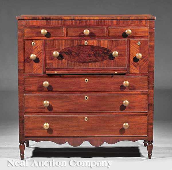 Appraisal: An American Federal Mahogany Butler's Desk early th c with