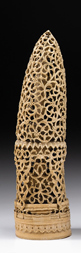 Appraisal: Large and fine South China or Burmese elephant ivory reticulated