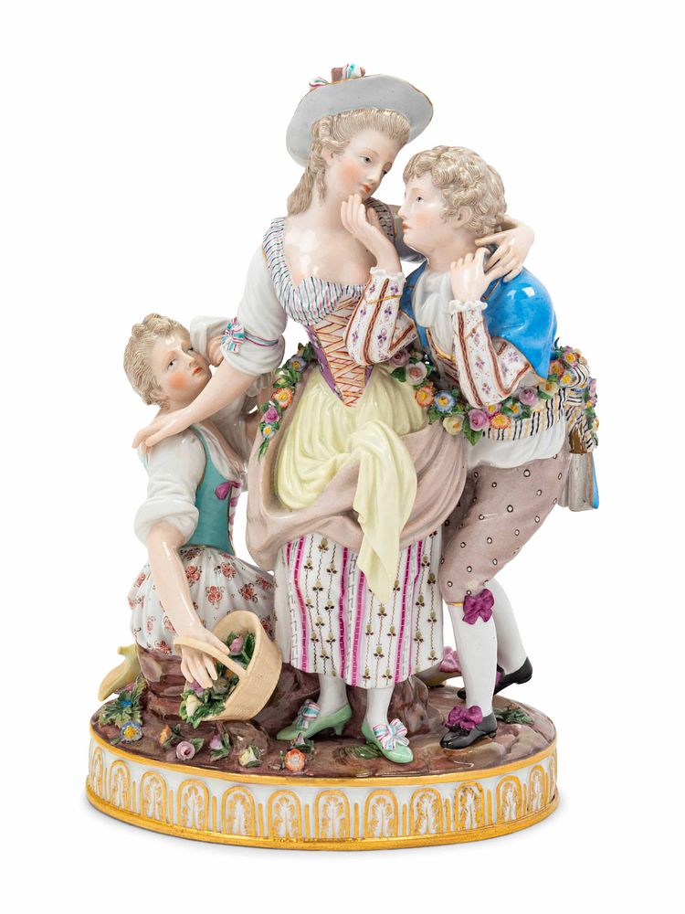 Appraisal: A Meissen Porcelain Figural Group A Meissen Porcelain Figural Group