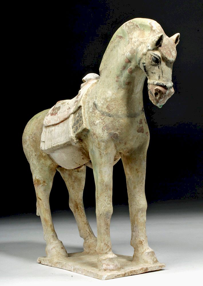 Appraisal: Rare Chinese Sui Dynasty Glazed Pottery Horse Far East China