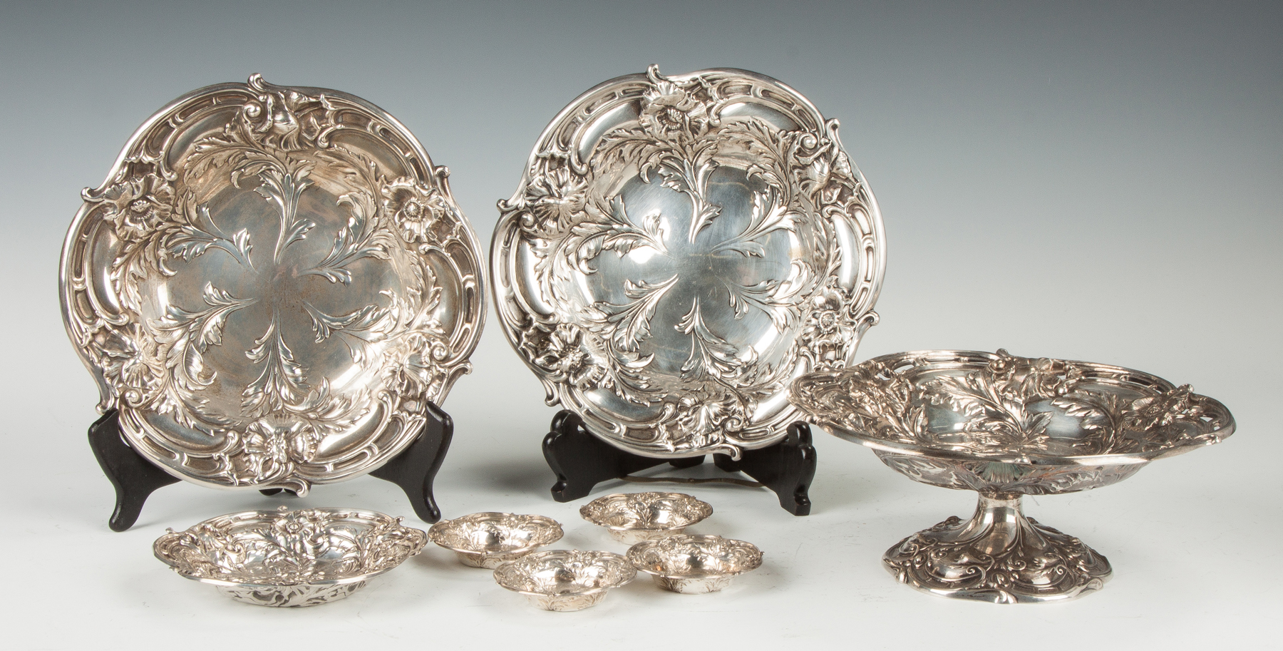 Appraisal: Group of Reed Barton Sterling Silver Tableware - Les Six