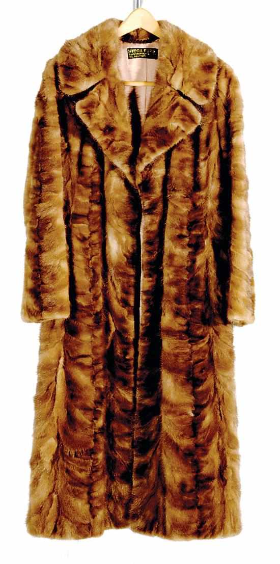 Appraisal: Full-length mink coat light brown medium size Hydra Furs Athens