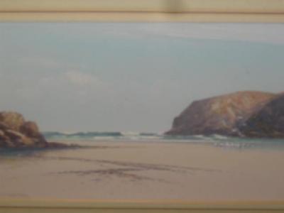 Appraisal: FREDERICK JOHN WIDGERY Beach Scene with Seagulls signed x gilt