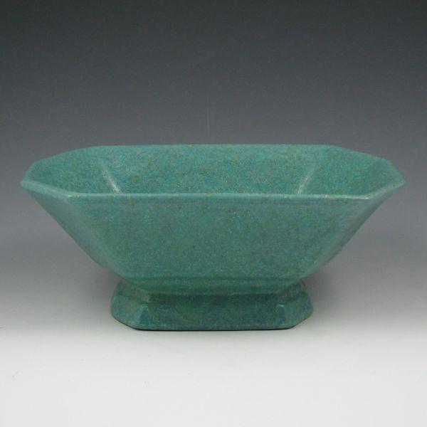 Appraisal: Roseville Carnelian II - bowl in mottled blue green and