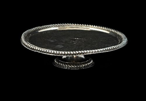 Appraisal: A William III silver tazza maker's mark PR beneath a