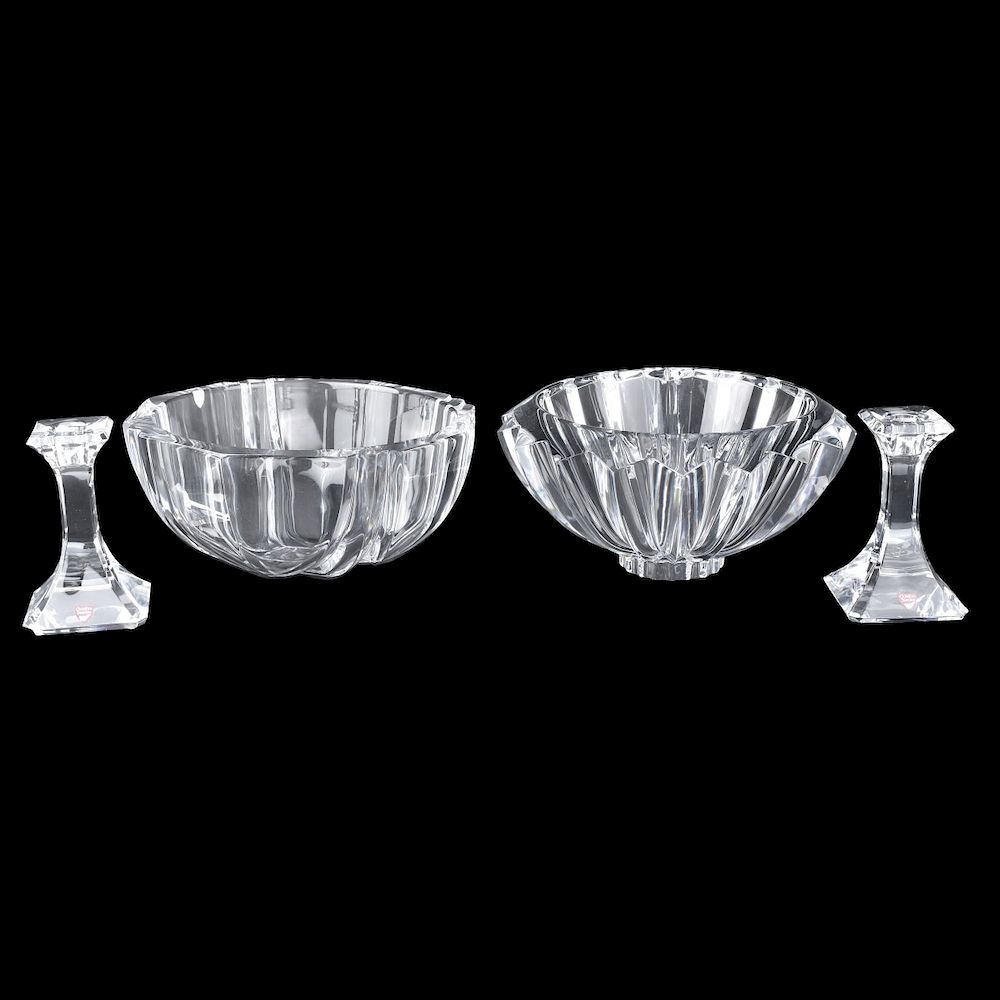 Appraisal: Four Vintage Orreefors Tableware Grouping of Four Vintage Orrefors Crystal