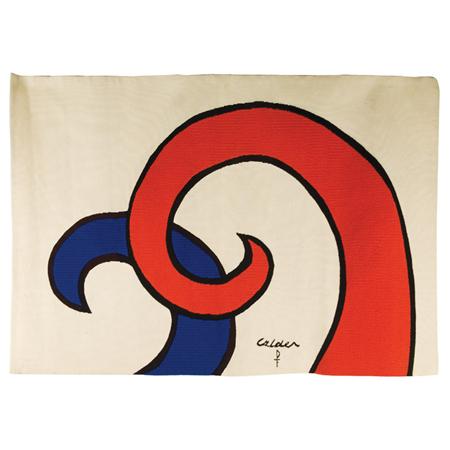 Appraisal: Alexander Calder American - Tapestry Les Vagues The Waves from