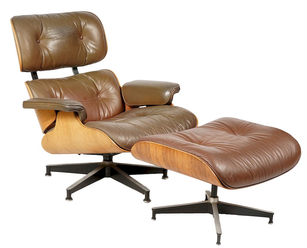 Appraisal: Herman Miller Eames Lounge Chair and Ottoman Designed by Charles