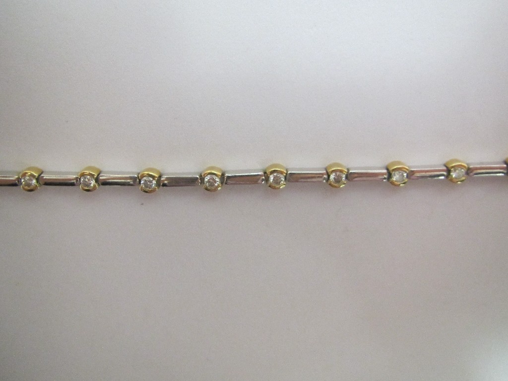 Appraisal: A lady's diamond bracelet set with nineteen small brilliants in