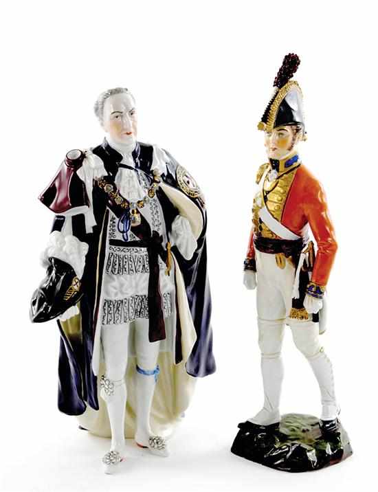 Appraisal: Dresden porcelain military figures Genadiet Guards of Guards Order H