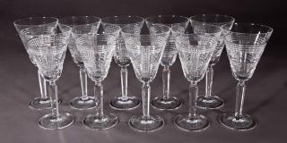 Appraisal: Set of Ten Ralph Lauren Cut Crystal Red Wine Glass